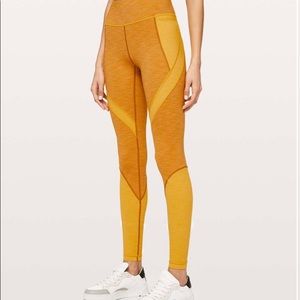 Lululemon high waisted gold legging